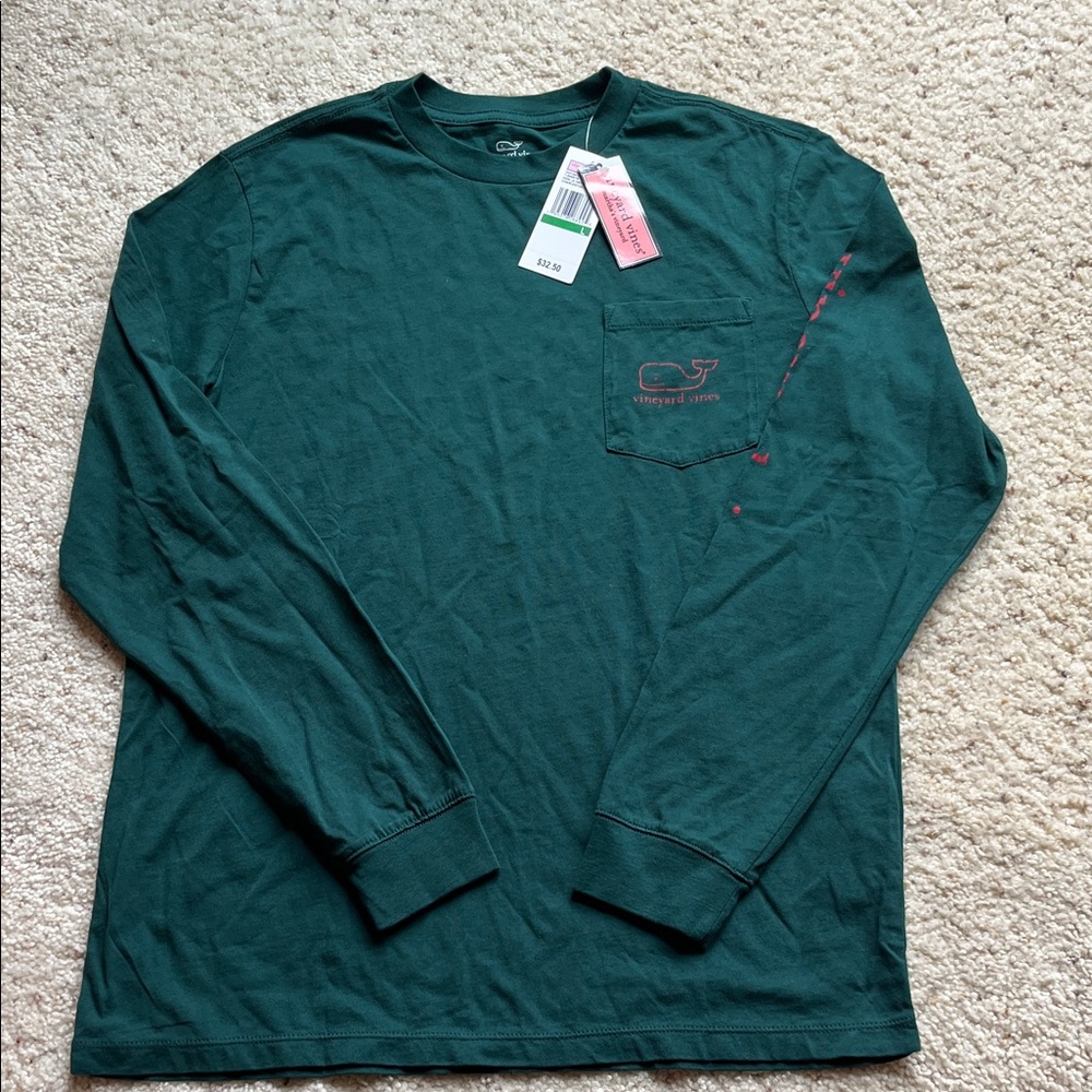 Vineyard Vines Dark Green Long Sleeve Tee